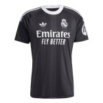Günstige Fußballtrikots Real Madrid Courtois 1 Torwart Kinder 2025-26 Schwarze Kurzarm